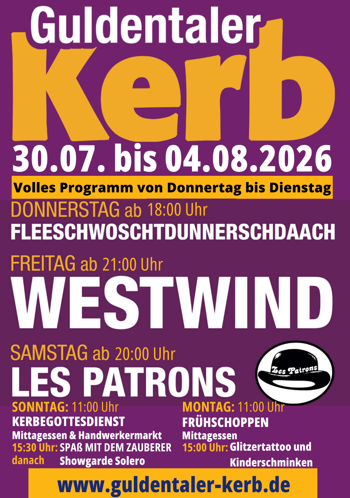 Guldentaler Kerb 30.7. - 4.8.2026 Guldentaler Kerb 30.7. - 4.8.2026